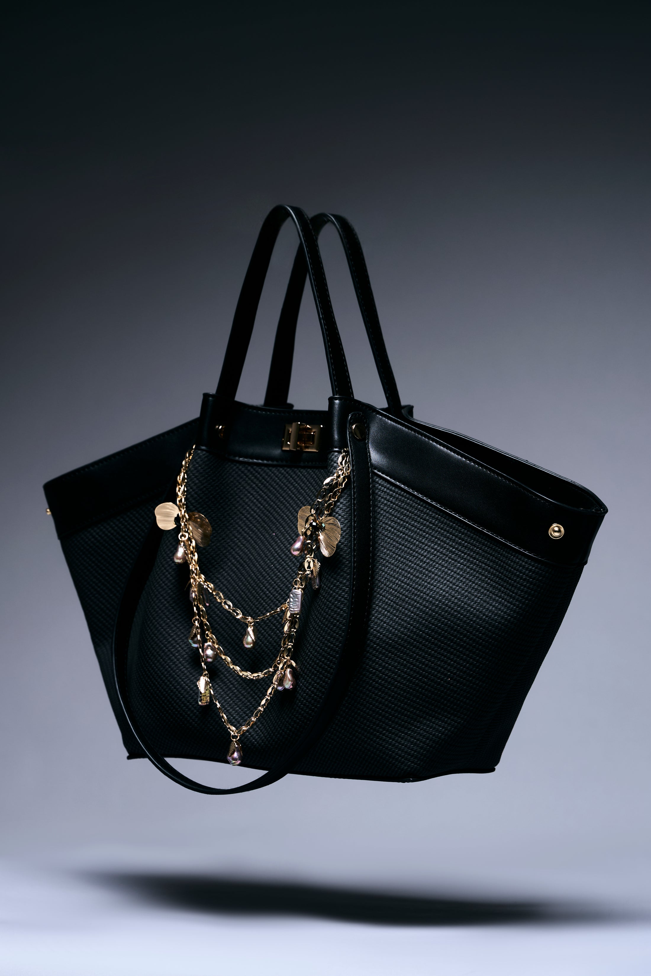 Regal Noir Textured Tote
