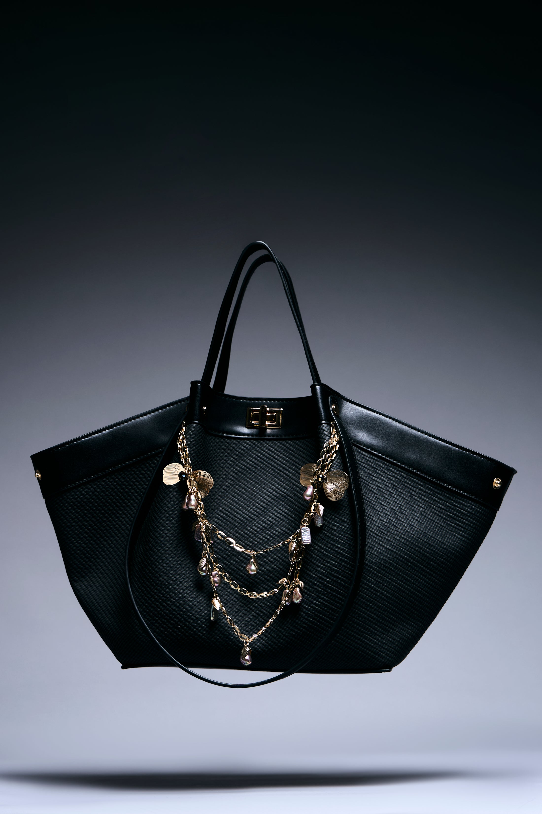 Regal Noir Textured Tote