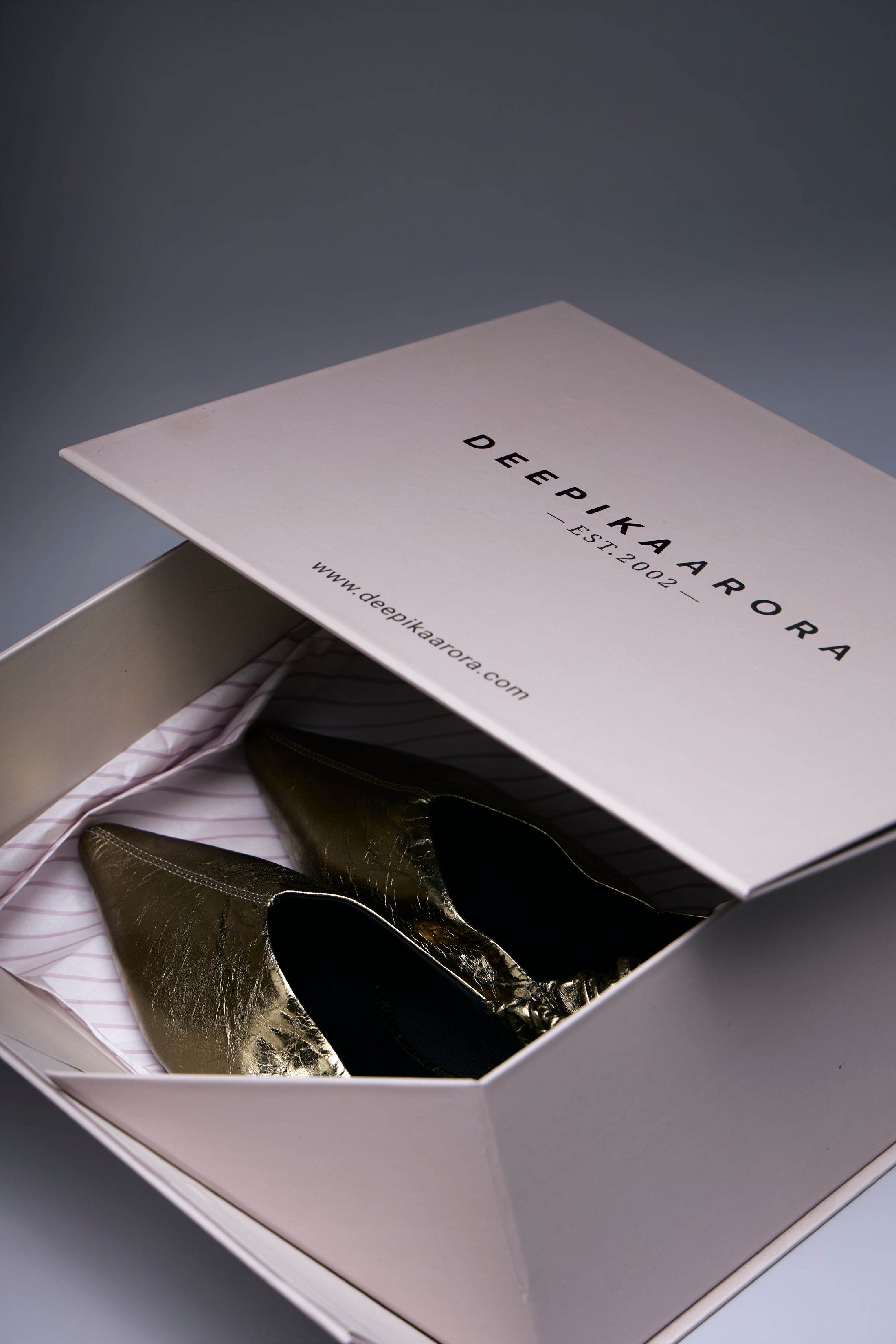Celestia Gold Pointed Flats
