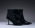 Load image into Gallery viewer, Noir Spool Heel Leather Boots
