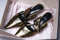 Load image into Gallery viewer, Golden Muse Kitten Heels
