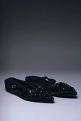 Load image into Gallery viewer, Noir Glimmer Beaded Flats
