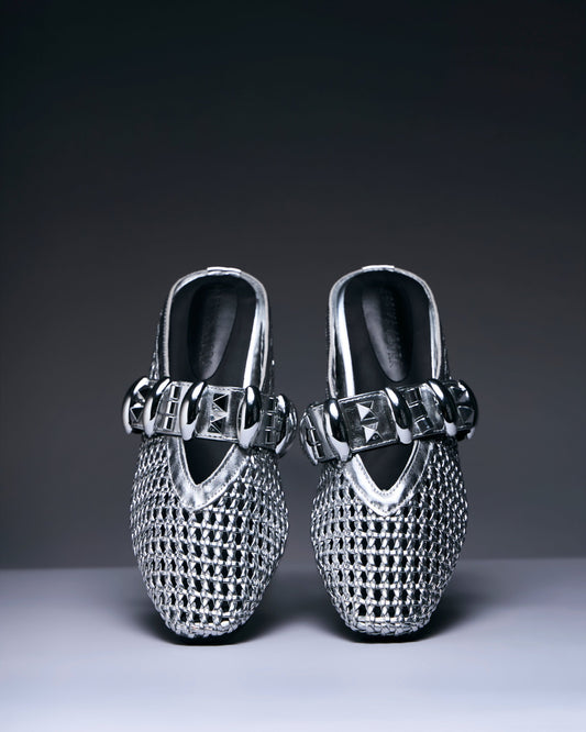 Silver Mirage Chain Mules