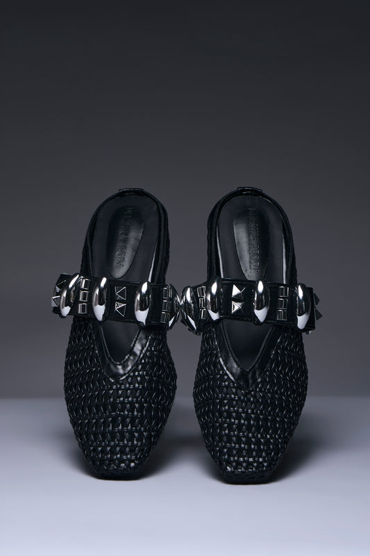 Shadow Chain Luxe Mules