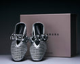 Load image into Gallery viewer, Silver Mirage Chain Mules
