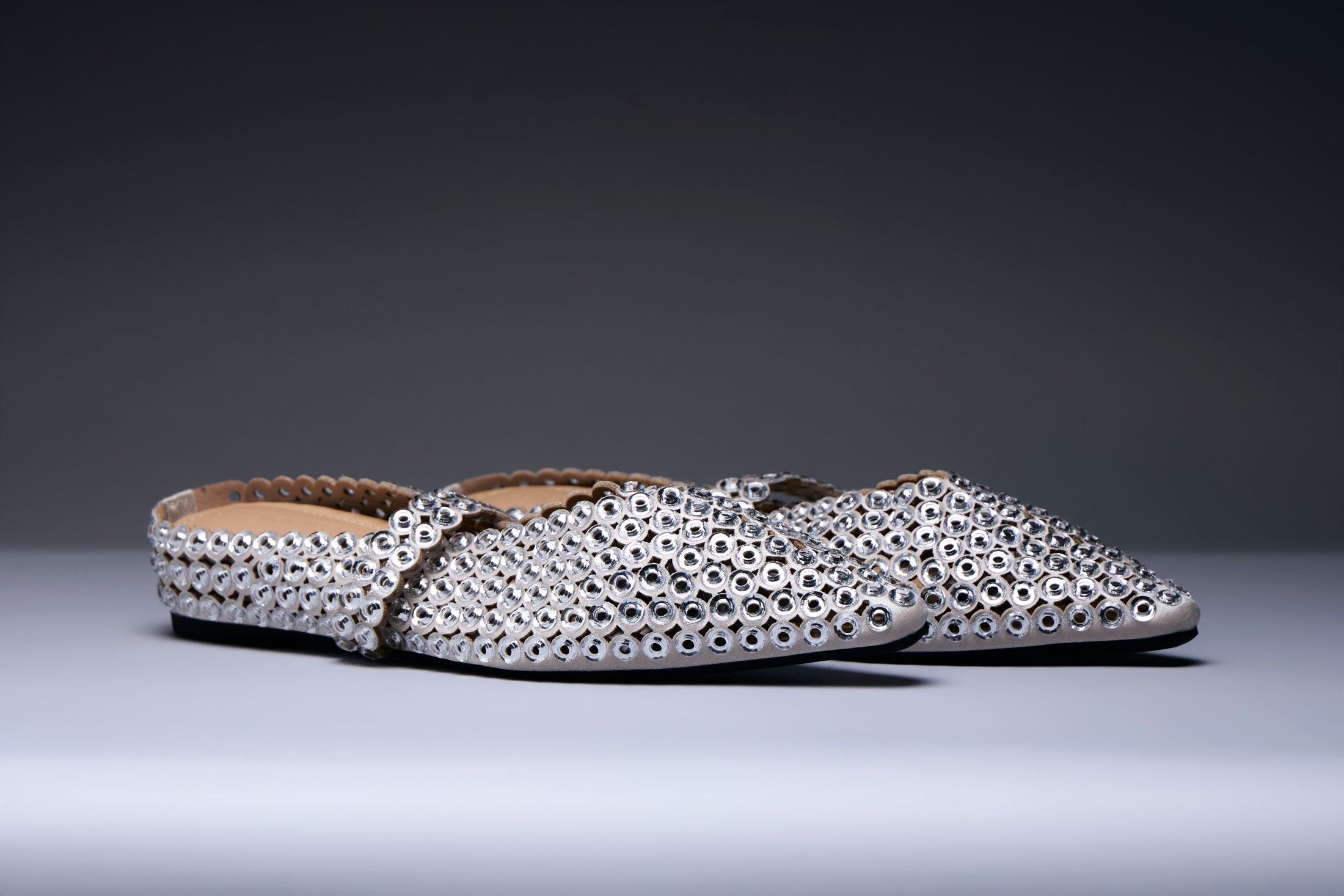 Starluxe Crystal Mule Flats