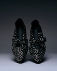 Load image into Gallery viewer, Dazzle Noir Mule Flats
