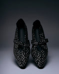 Load image into Gallery viewer, Dazzle Noir Mule Flats
