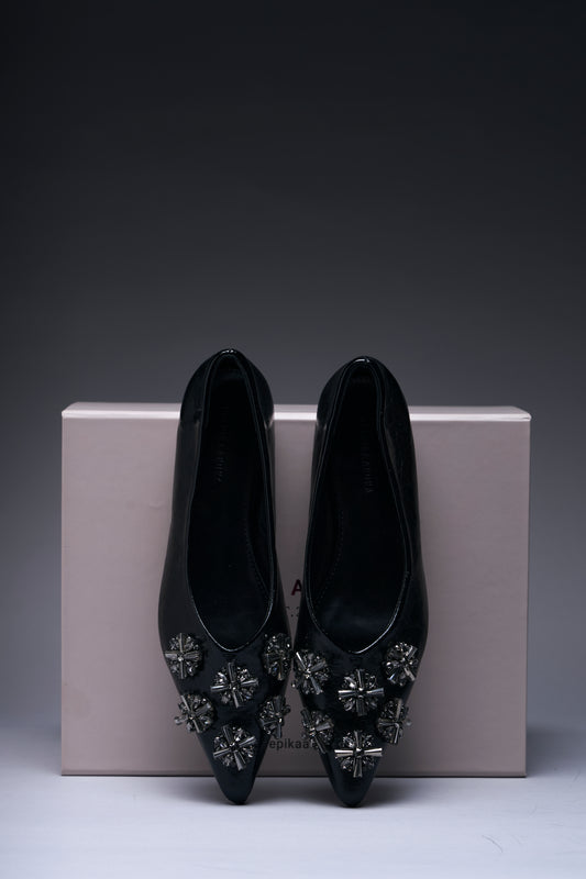 Noir Élégance Pointed Flats