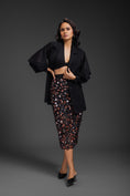 Load image into Gallery viewer, Black Blazer With Organza Skirt
