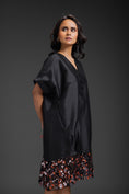 Load image into Gallery viewer, Black Dress With Neon Metallic Detail
