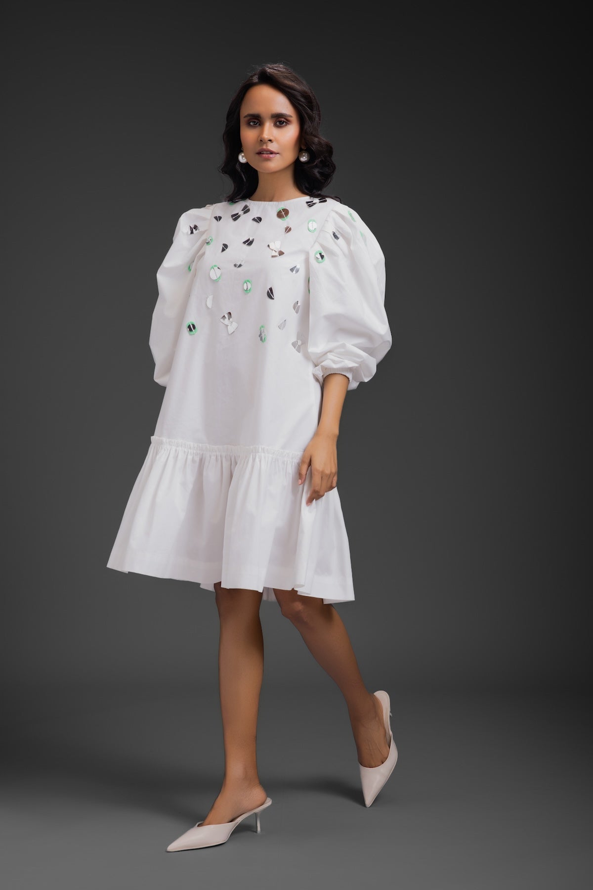 neon cotton dress Farm Rio Neon Garden Cotton Midi Dress