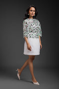 Load image into Gallery viewer, White Dress With Neon Metallic Detail
