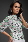 Load image into Gallery viewer, White Dress With Neon Metallic Detail
