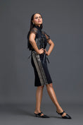 Load image into Gallery viewer, Black Sheer Structured Top and Pencil Skirt Set
