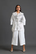 Load image into Gallery viewer, Silver Cage Panel Shirt and Wide-Leg Pants Set
