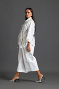 Load image into Gallery viewer, Silver Cage Panel Shirt and Wide-Leg Pants Set
