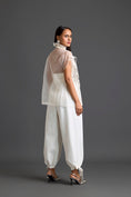 Load image into Gallery viewer, White Sheer Structured Top and Tapered Pants Set
