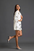 Load image into Gallery viewer, White 3D Floral Blazer Dress

