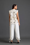 Load image into Gallery viewer, White Lattice Floral Vest and Tapered Pants Set
