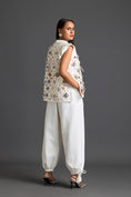 Load image into Gallery viewer, White Lattice Floral Vest and Tapered Pants Set
