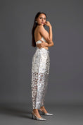 Load image into Gallery viewer, Silver Laser-Cut Trousers
