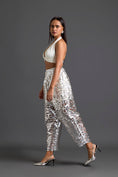 Load image into Gallery viewer, Silver Laser-Cut Trousers
