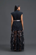 Load image into Gallery viewer, Black Sleeveless Vest and Metallic Leaf Tulle Skirt Set
