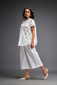 Load image into Gallery viewer, Shirt With Glossy Metallic Discs Embellishments With Wide-Leg Pants
