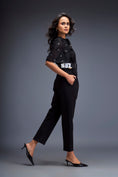 Load image into Gallery viewer, Jumpsuit with Puffed Sleeves and Dual Belt
