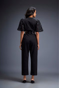 Load image into Gallery viewer, Jumpsuit with Puffed Sleeves and Dual Belt
