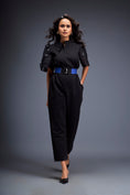 Load image into Gallery viewer, Jumpsuit with Puffed Sleeves and Dual Belt
