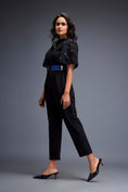 Load image into Gallery viewer, Jumpsuit with Puffed Sleeves and Dual Belt
