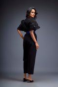 Load image into Gallery viewer, Jumpsuit with Puffed Sleeves and Dual Belt
