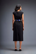 Load image into Gallery viewer, Gathered Waist Dress with Bold Contrast Belt
