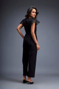 Load image into Gallery viewer, Jumpsuit with Tulle Shoulders and Neon Belt
