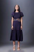 Load image into Gallery viewer, Ruffled Sleeves Dress With Gathered Bottom Comes With Belt
