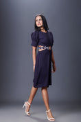 Load image into Gallery viewer, Solid Backless Dress With Puff Sleeves Comes With Belt
