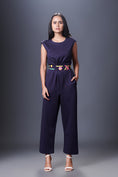Load image into Gallery viewer, Cap Sleeves Full Length Jumpsuit Comes With Belt
