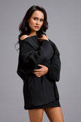 Load image into Gallery viewer, Voluminous Pleated Top with Cinched Waist
