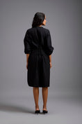Load image into Gallery viewer, Ruched Button-Down Shirt Dress
