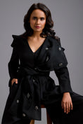 Load image into Gallery viewer, Structured Wide-Leg Jumpsuit with Crystal Bow Detail
