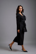 Load image into Gallery viewer, Structured Wide-Leg Jumpsuit with Crystal Bow Detail
