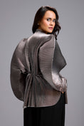 Load image into Gallery viewer, Gunmetal V-Neck Peplum Top
