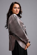 Load image into Gallery viewer, Gunmetal V-Neck Peplum Top
