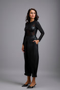Load image into Gallery viewer, Sheer Bodysuit with Leather Bustier & Pants
