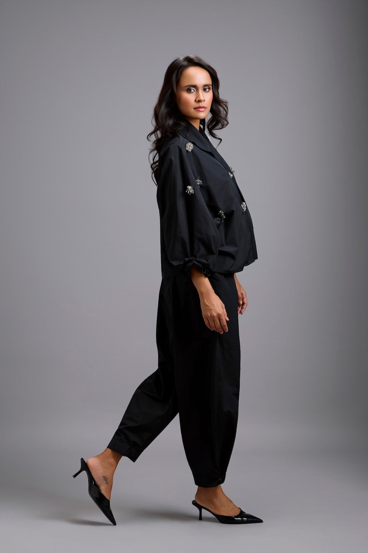 Tapered Drop-Crotch Pants