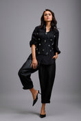 Load image into Gallery viewer, Tapered Cuffed Leather Pants
