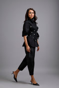 Load image into Gallery viewer, Tapered Cuffed Leather Pants
