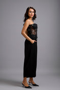 Load image into Gallery viewer, Sheer Rhinestone Corset with Wide-Leg Trousers

